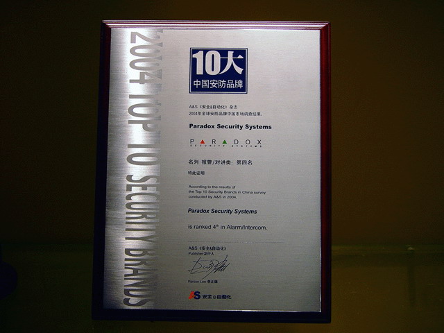 2004十大国际安防品牌