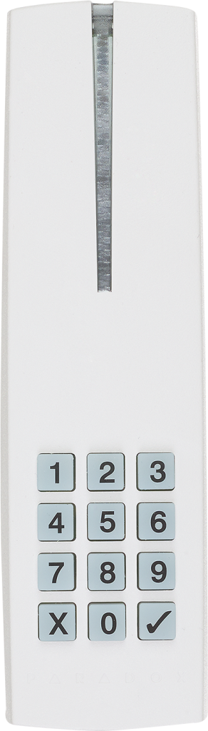 室内/室外 带键盘读卡器 (RS485接口) - 白色正面图